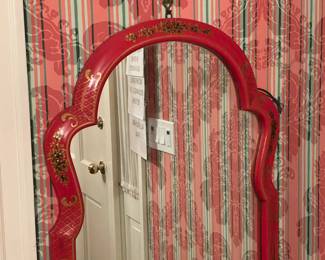 Asian Style Painted Wall Mirror