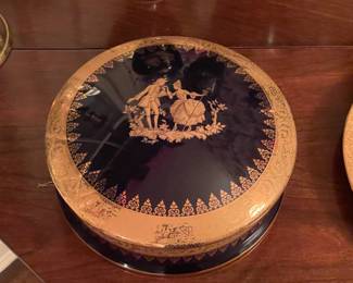 Decorative Blue & Gold Set By Limoges (France)