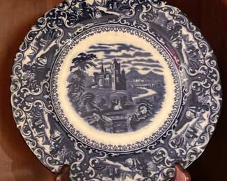Antique Blue & White Porcelain Plate