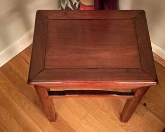 Asian Wooden Accent End Table