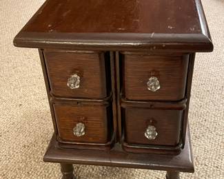 Vintage Wooden Sewing Drawer Cabinet