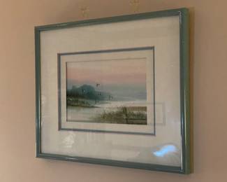 Framed Shore Motif Artwork