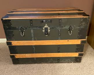 Antique Wooden Steamer Trunk