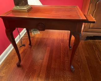 Wooden End Table W/ Pull Out Desk