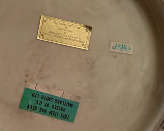 Large Porcelain Asian Figural Serving Bowl By Maitland Smith