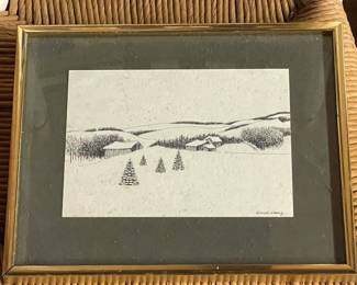Signed & Framed Winter Artwork