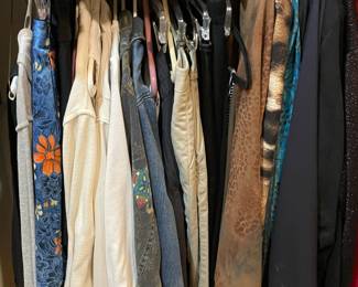 Assorted Closet Contents (Clothing, Hangers, Etc.)