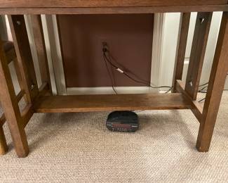 Vintage Wooden Craftsman Style Desk & Chair