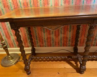 Vintage Twisted Leg Wooden Console Table