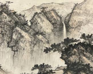 Large Framed Asian Artwork