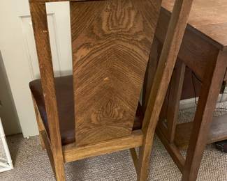 Vintage Wooden Craftsman Style Desk & Chair