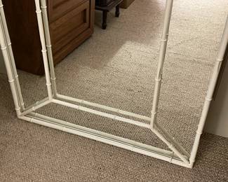 Vintage Mid-Century Modern Metal Bamboo Framed Mirror