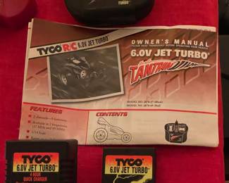 Vintage "Tantrum" RC Car By Tyco W/ Car, Remote Controller, Instruction Booklet/Paperwork, Batteries, & ChargerVintage "Tantrum" RC Car By Tyco W/ Car, Remote Controller, Instruction Booklet/Paperwork, Batteries, & Charger