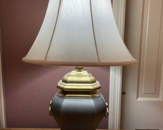 Blue & Brass Table Lamp