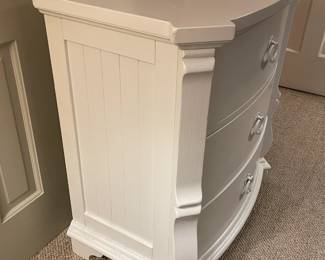 Lexington White Mini Dresser Nightstand Cabinet W/ 3 Drawers