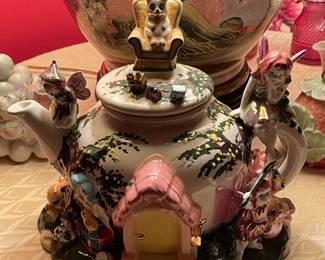 Pottery Figural Teapot By Heather Logan (Signed!)