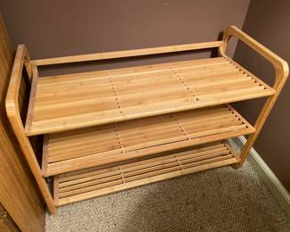Wooden 3 Level Shoe Rack