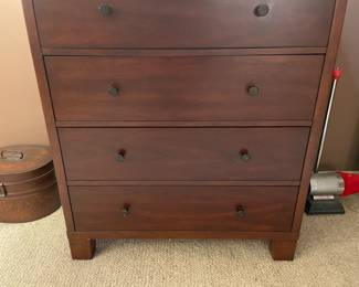 Tall Brown Wooden 6 Drawer Dresser