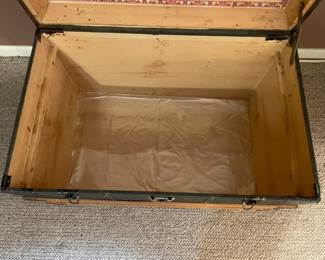 Antique Wooden Steamer Trunk