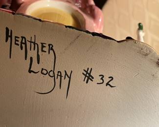 Pottery Figural Teapot By Heather Logan (Signed!)