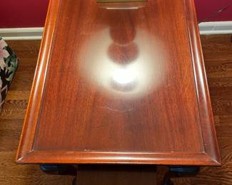 Wooden End Table W/ Pull Out Desk