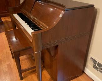 Antique Player Piano W/ Rolls