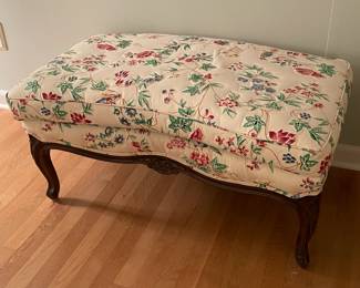 Oversized Custom Upholstered Arm Chair W/ Matching Otoman