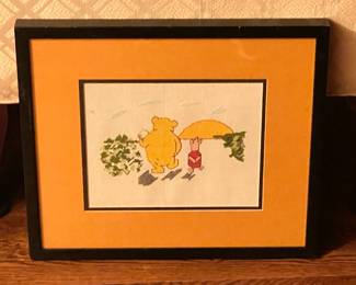 Pooh & Piglet Framed Needlepoint