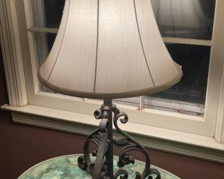 Cast Iron Scrolled Table Lamp