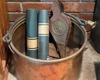 Large Copper Handled Pot