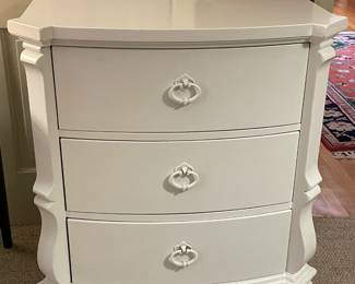 Lexington White Mini Dresser Nightstand Cabinet W/ 3 Drawers