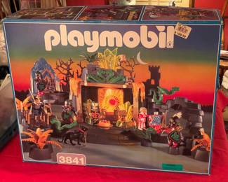 FABULOUS Playmobil "Magic Knights Dragon Temple" Playset W/ Figures, Original Box, Etc.
