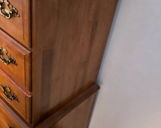 Solid Wood Brown High-Boy Tall Dresser By Moosehead Furniture Co.