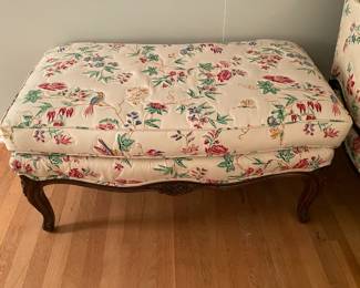 Oversized Custom Upholstered Arm Chair W/ Matching Otoman