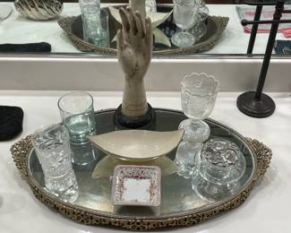 Vanity Tray W/ Crystal Pieces