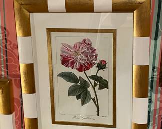 Gold Framed Floral Artworks