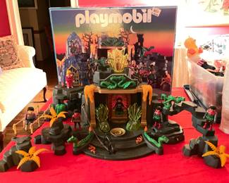 FABULOUS Playmobil "Magic Knights Dragon Temple" Playset W/ Figures, Original Box, Etc.