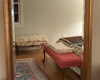 Floor Length Gold Framed Wall Mirror