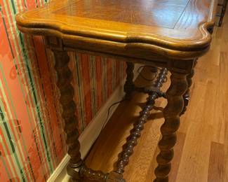 Vintage Twisted Leg Wooden Console Table