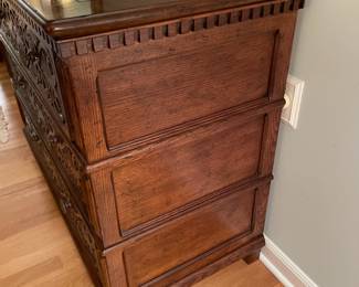 Beautiful Henredon Walnut Carved 3 Drawer Dresser (2 Available)