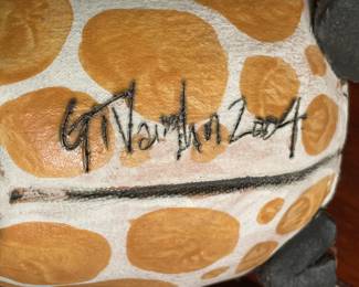 Handmade Pottery Giraffe Teapot