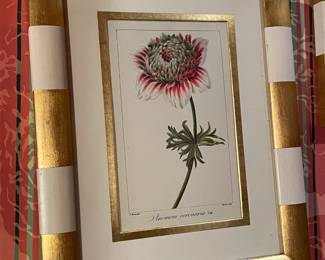 Gold Framed Floral Artworks