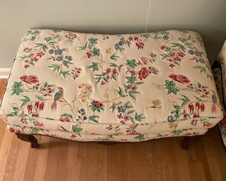 Oversized Custom Upholstered Arm Chair W/ Matching Otoman