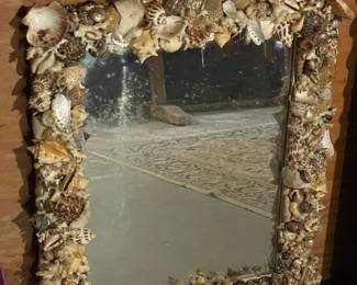BEAUTIFUL Handmade Seashell Mirror