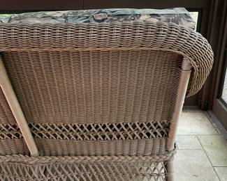 Outdoor Wicker 3 Seat Couch/Sofa W/ Cushions