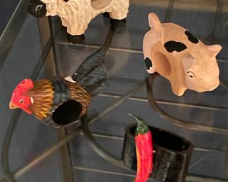 Carved Wooden Animal Napkin Rings