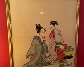 Large Framed Asian Artwork