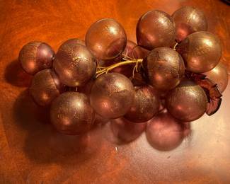 Murano Hand Blown Decorative Glass Grapes (Italy)