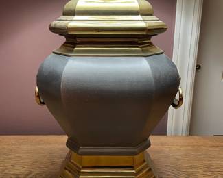 Blue & Brass Table Lamp