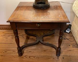 Square Wooden End Table